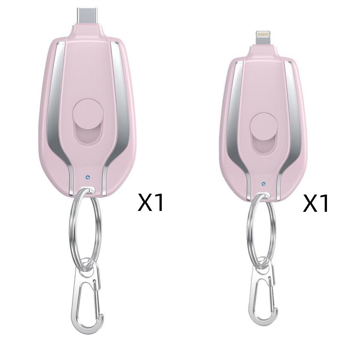 1500mAh Mini Power Emergency Pod Keychain Charger With Type-C Ultra-Compact Mini Battery Pack Fast Charging Backup Power Bank