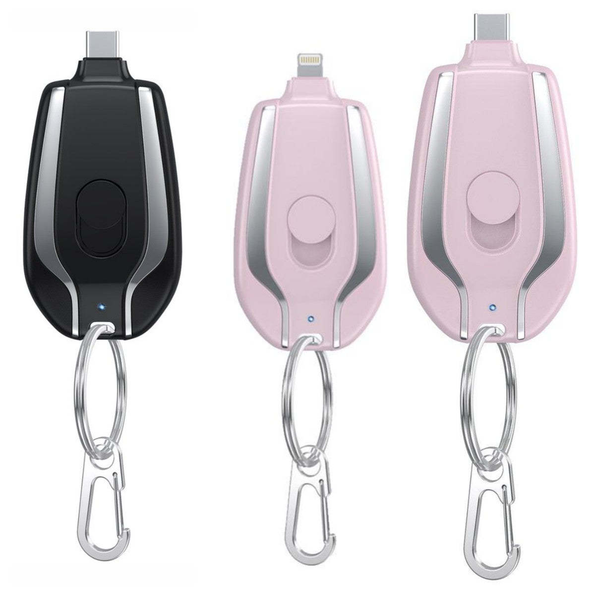 1500mAh Mini Power Emergency Pod Keychain Charger With Type-C Ultra-Compact Mini Battery Pack Fast Charging Backup Power Bank