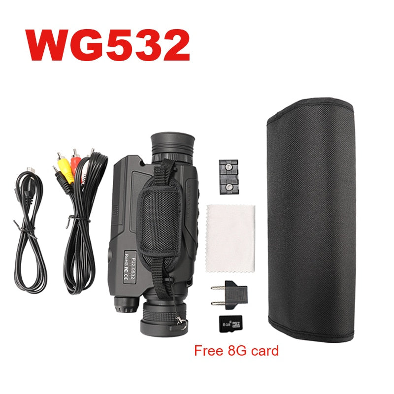 WG540 Infrared Digital Night Vision Monoculars with 8G TF card full dark 5X40 200M range Hunting Monocular Night Vision Device