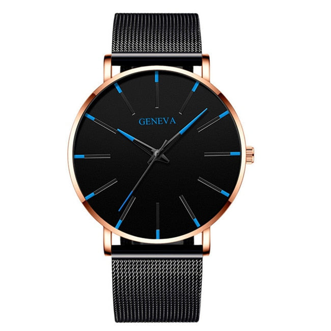 2022 Minimalist Men&#39;s Fashion Ultra Thin Watches Simple Men Business Stainless Steel Mesh Belt Quartz Watch relogio masculino