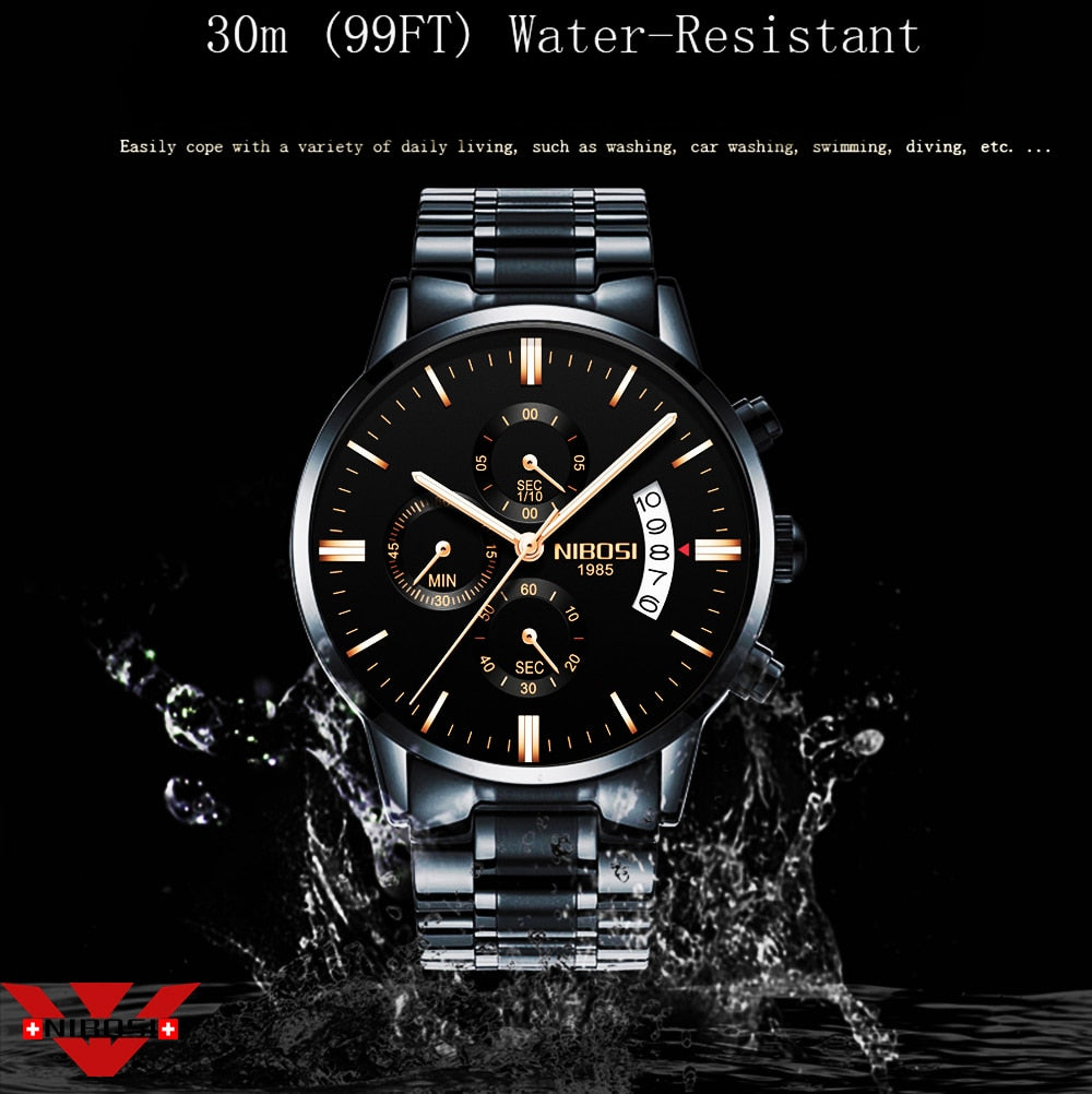 Men Watch Top Brand Men&#39;s Watch Fashion Watches Relogio Masculino Military Quartz Wrist Watches Hot Clock Male Sports NIBOSI